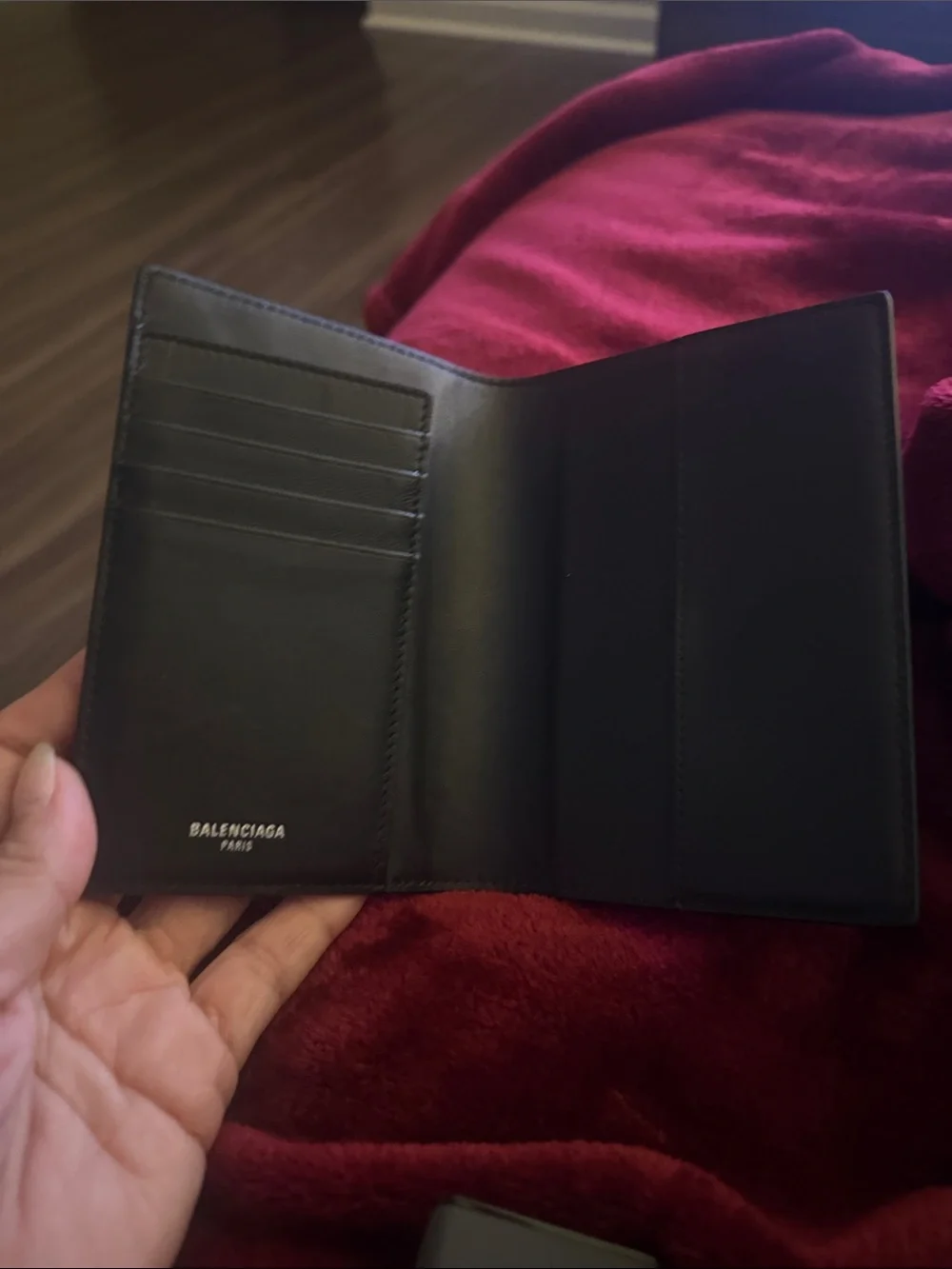 Balenciaga Black Multicolor Crest Passport Cover